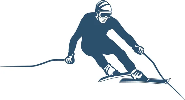 Winterspiele Outdoor Abenteuer Ski Snowboard Logo Abzeichen Vintage Stil Symbole — Stockvektor