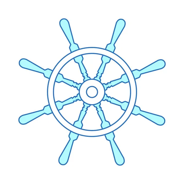 Значок Руля Морской Символ Векторная Иллюстрация — стоковый вектор