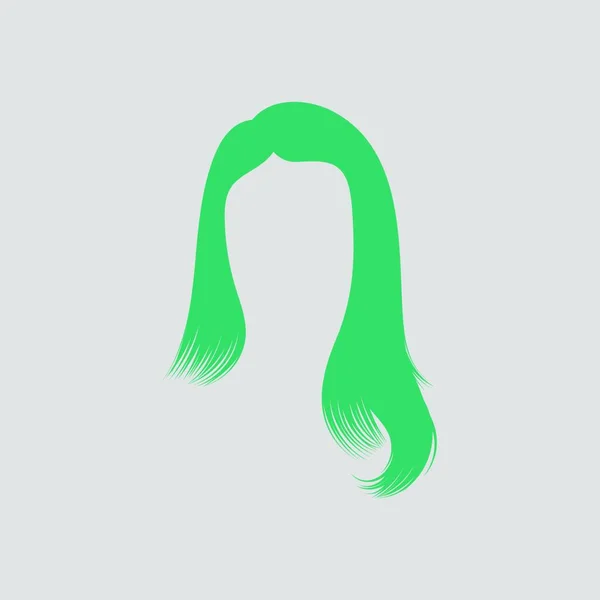 Икона Волос Женщины Стиль Плоского Дизайна — стоковый вектор