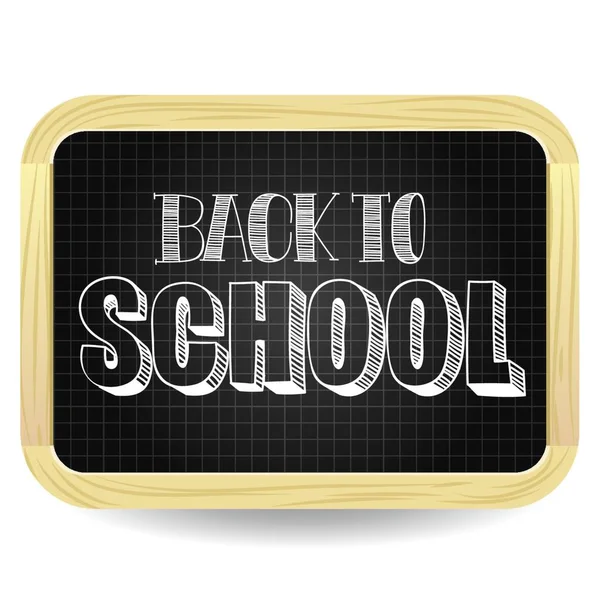 Back School Concept Text White Background — Stock Vector