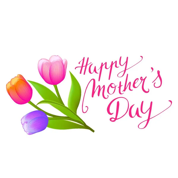 Yazısı Mutlu Anneler Günü Vektör Arka Plan — Stok Vektör