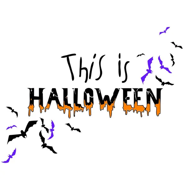 Halloween Vektorabbildung Isoliert Auf Weißem Hintergrund — Stockvektor
