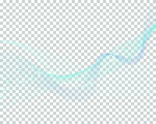蓝色背景上透明波的矢量图解 — 图库矢量图片