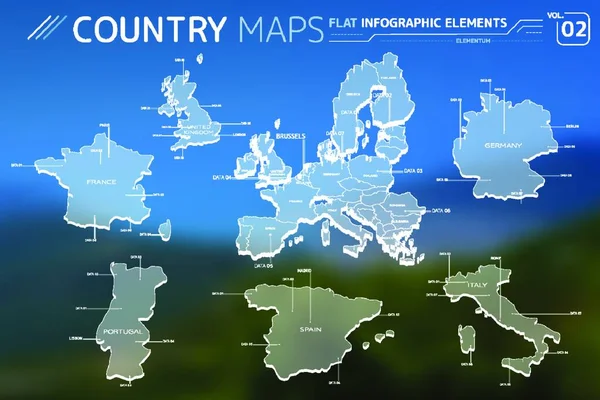 Carte Monde Avec Les Régions Des Pays Illustration Vectorielle — Image vectorielle
