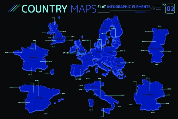 Mappa Del Paese Svezia Illustrazione Vettoriale — Vettoriale Stock