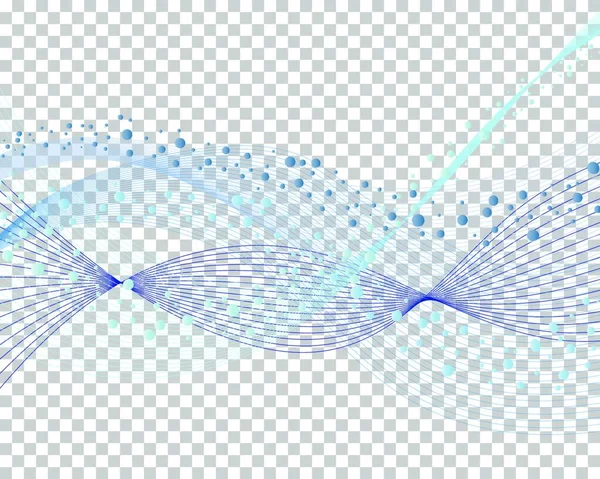 Abstract Background Transparent Waves Vector Illustration — Stock Vector