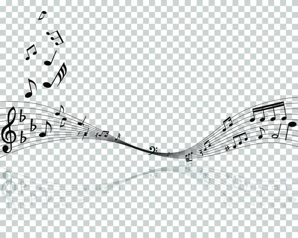 Ноты Скрипичным Ключом Музыкальной Нотой — стоковый вектор