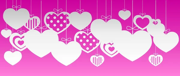 Valentine Day Background Hearts — Stock Vector