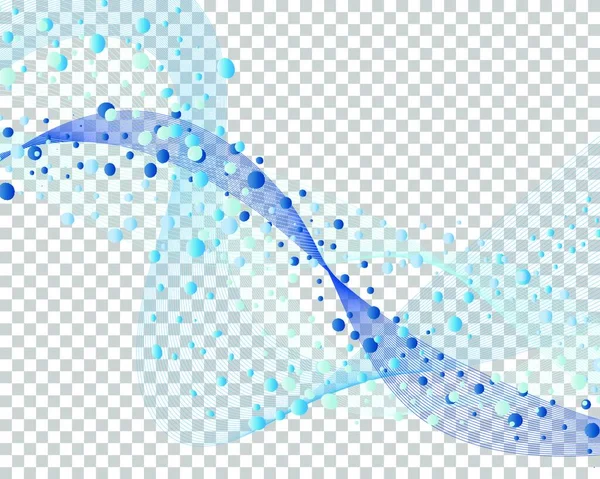 Fond Abstrait Avec Des Vagues Transparentes Illustration Vectorielle — Image vectorielle