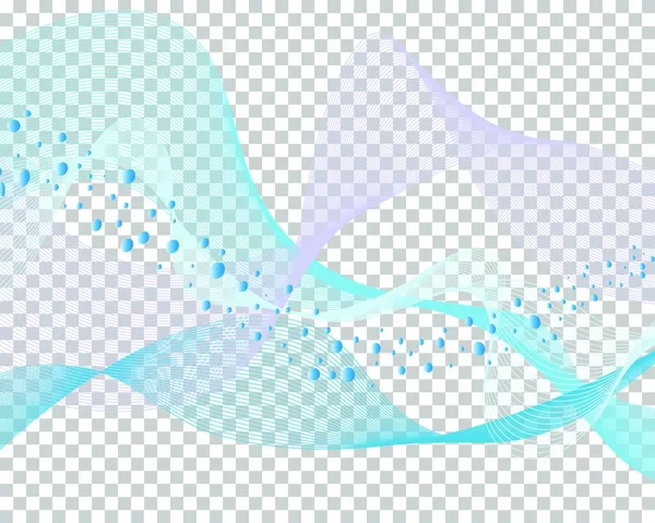 Fond Abstrait Avec Des Vagues Transparentes Illustration Vectorielle — Image vectorielle