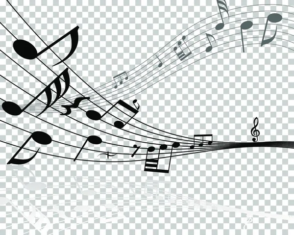 Vector Ilustración Notas Musicales — Archivo Imágenes Vectoriales