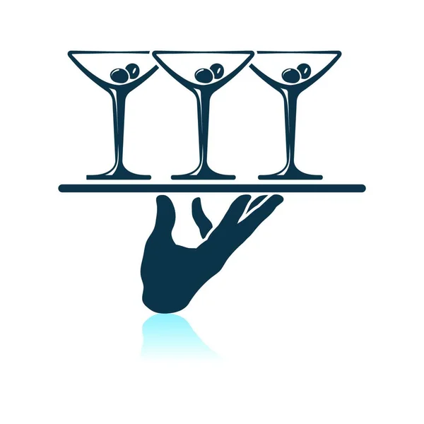 Illustration Vectorielle Verre Martini Cocktail — Image vectorielle