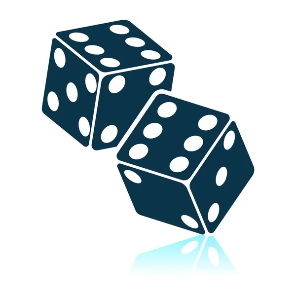 Ikona Kostky Kasinové Hazardní Hry — Stockový vektor
