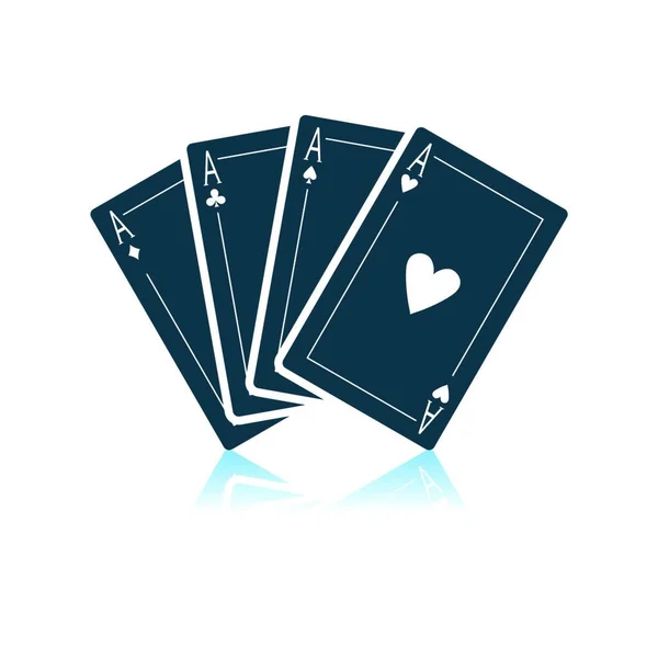 Jugar Las Cartas Con Diamantes — Vector de stock