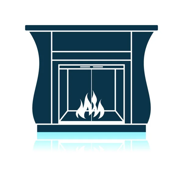 Τζάκι Κεριά Που Καίγονται Στο Δωμάτιο Διάνυσμα Εικονογράφηση Σχεδιασμό — Διανυσματικό Αρχείο
