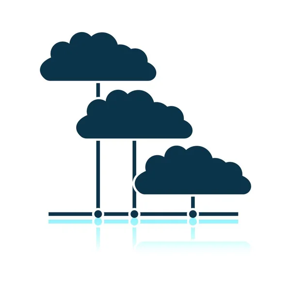 Cloud Computing Technologie Ikone Vektor Illustration Design — Stockvektor