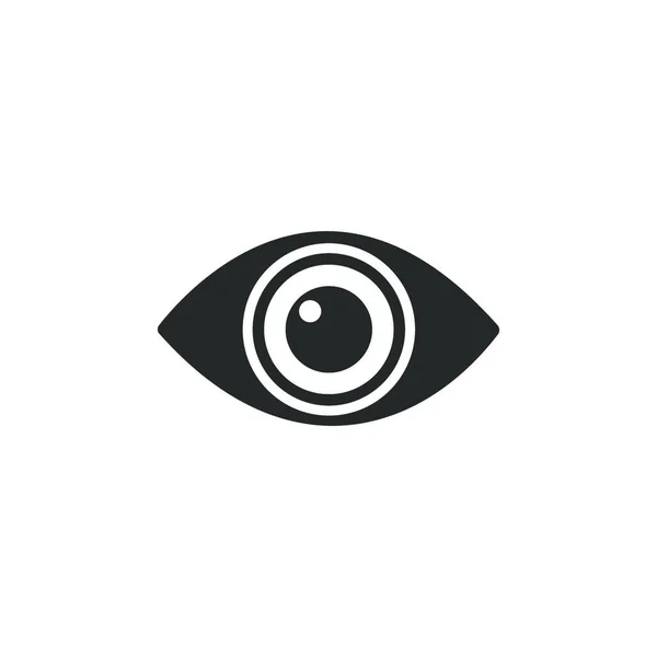 体は視覚を感じる 白い背景に目のアイコン 分離ベクトル図 — ストックベクタ