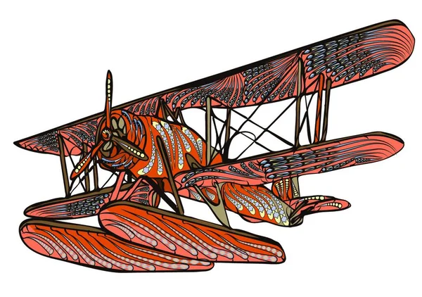 Esboço Desenhado Mão Uma Borboleta — Vetor de Stock