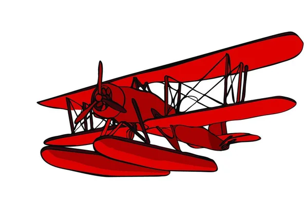 Repülőgép Repül Égen — Stock Vector