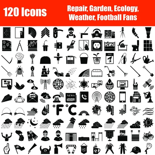 100 Iconos Universales Establecidos Estilo Simple Para Cualquier Ilustración Vectorial — Archivo Imágenes Vectoriales