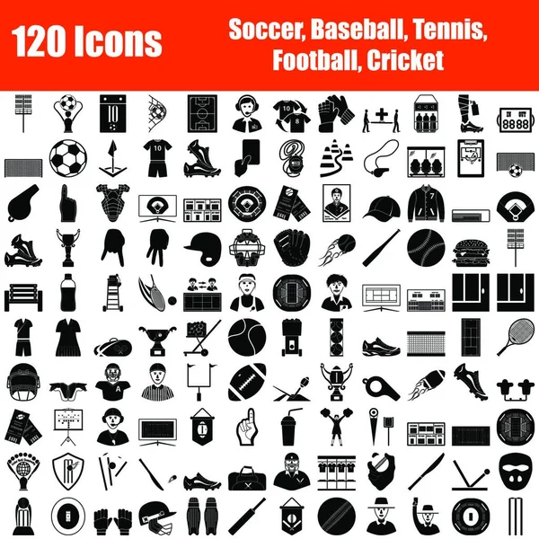 100 Iconos Universales Para Web Móvil Ilustración Vectorial — Archivo Imágenes Vectoriales