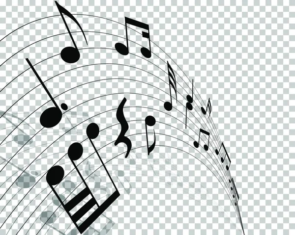 Illustration Vectorielle Fond Musical Avec Des Notes Musique — Image vectorielle