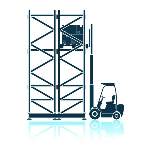 Forklift Truck Boxes Pallet Illustration — Stock Vector