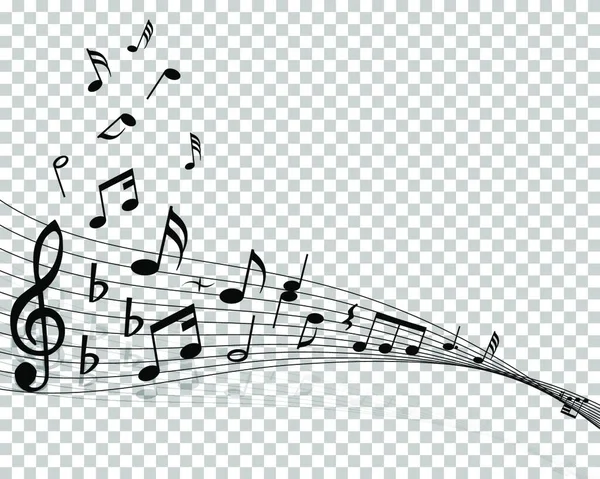 Illustration Vectorielle Notes Musique — Image vectorielle