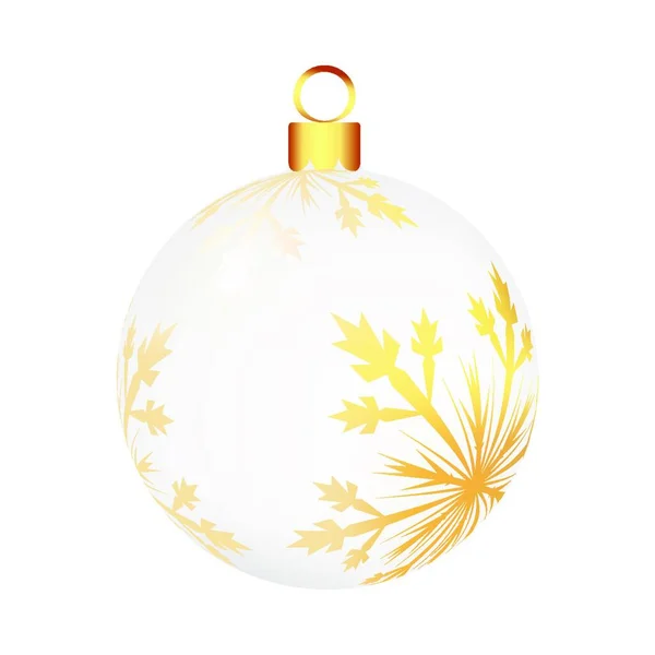 Christmas Ball Isolated White Background — Stock Vector