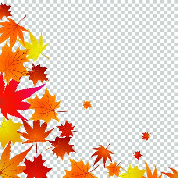 Hojas Otoño Fondo Ilustración Vectorial — Archivo Imágenes Vectoriales