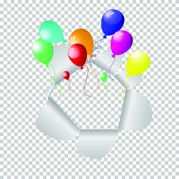 Balonların Konfetilerin Vektör Çizimi — Stok Vektör