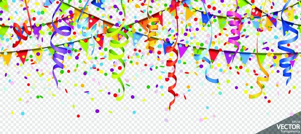 Fond Confettis Colorés Illustration Vectorielle — Image vectorielle