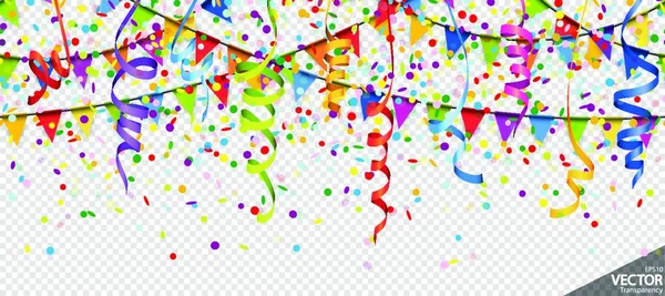 Kleurrijke Confetti Achtergrond Vectorillustratie — Stockvector