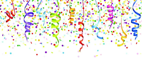 Confetti Achtergrond Kleurrijke Vector Illustratie — Stockvector