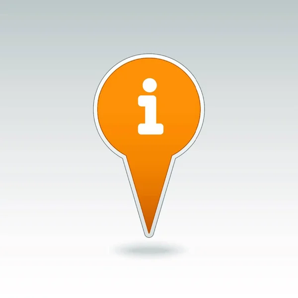 Información Pin Mapa Icono Puntero Mapa Marcadores Mapa Icono Vector — Vector de stock
