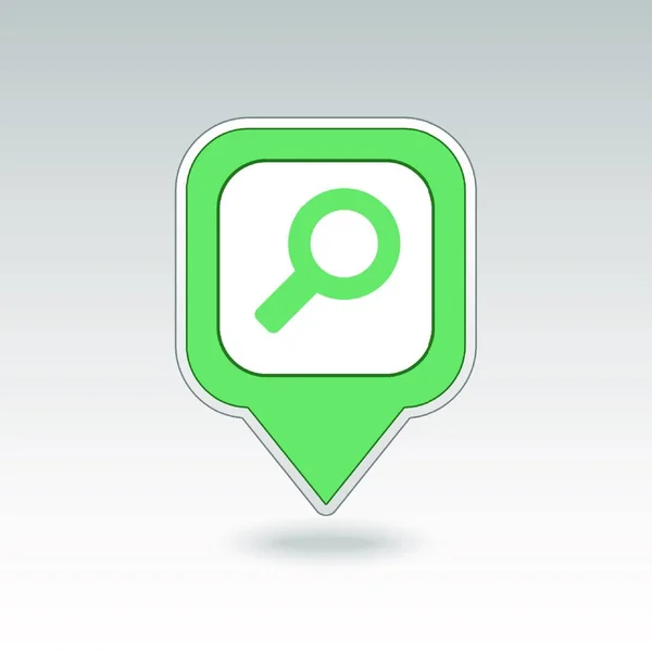 Suche Pin Map Symbol Vektorlupe Oder Lupenkartenzeiger Vergrößerungsglas Kartenmarker Zielvektorsymbol — Stockvektor