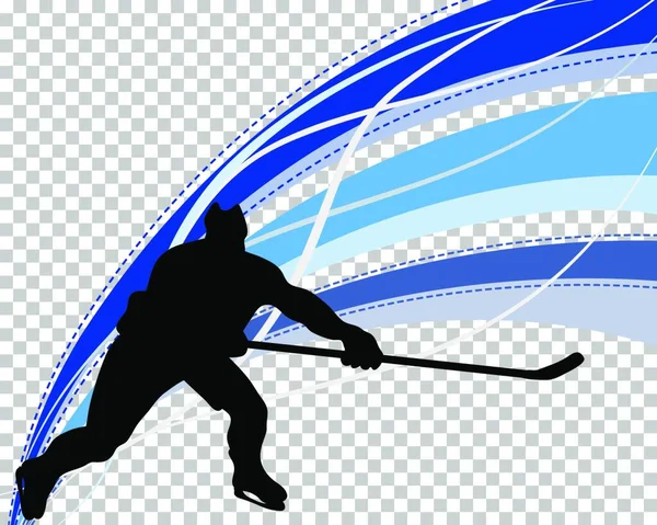 Ilustración Vectorial Jugador Hockey — Vector de stock