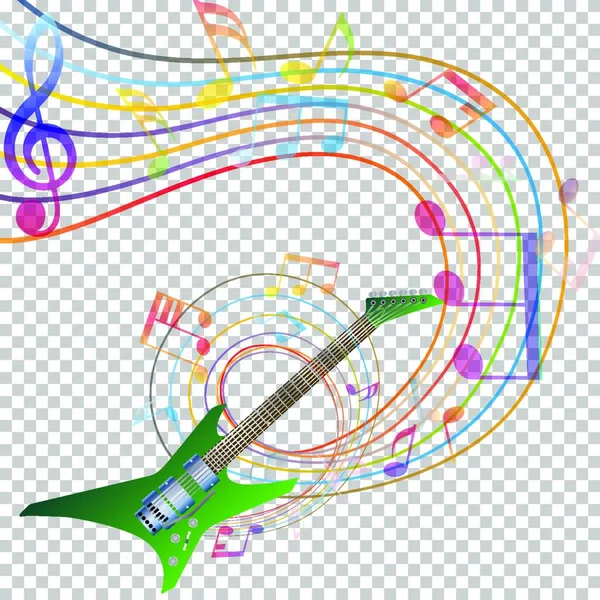 Fond Musical Avec Notes Musique — Image vectorielle