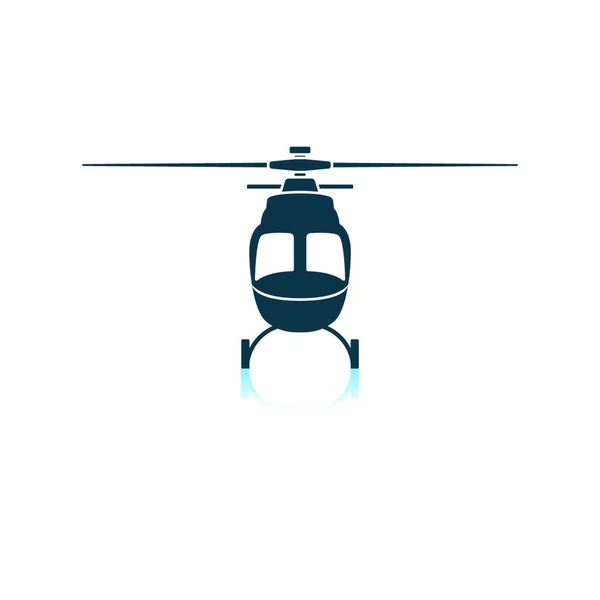 Helikopter Simgesi Vektör Illüstrasyonu — Stok Vektör