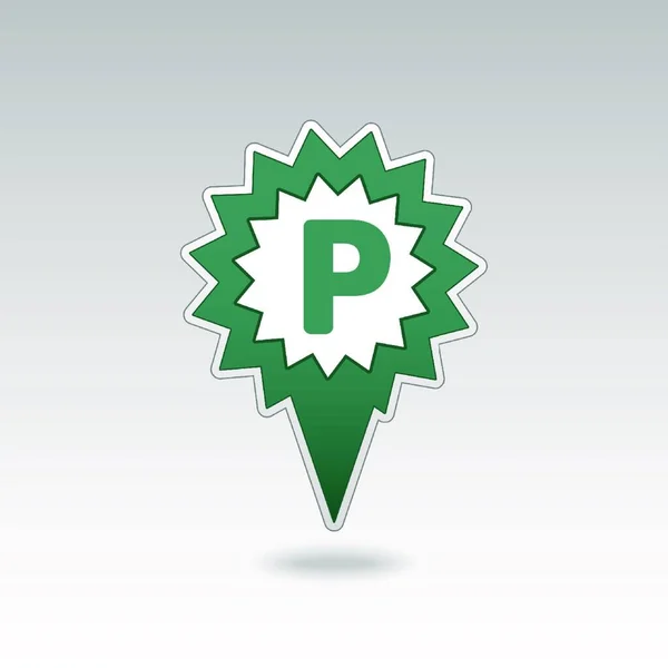 Parkpickerl Symbol Kartenzeiger Kartenmarkierungen Zielvektorsymbol Gps Standortsymbol Mapping Pins Icon — Stockvektor