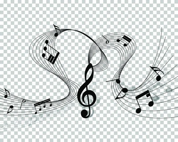 Notes Musique Illustration Vectorielle — Image vectorielle