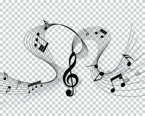 Notas Musicales Ilustración Vectorial — Archivo Imágenes Vectoriales