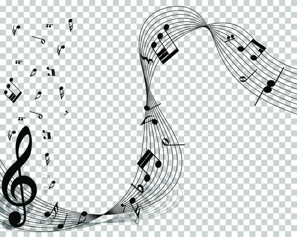 Notas Musicales Ilustración Vectorial — Archivo Imágenes Vectoriales