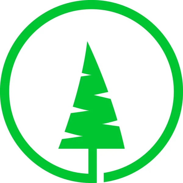 Träd Logotypen Och Abstrakt Organiska Träd Logotypen — Stock vektor