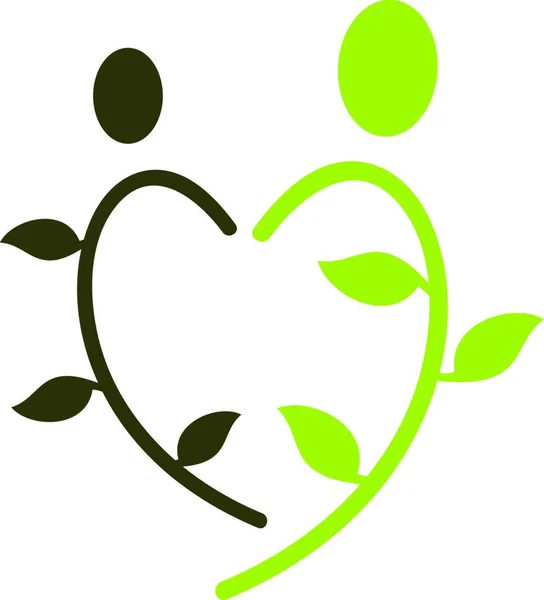 Ekologi Vektorillustration Logotyp Koncept Hälsa Logotypen Hälso Och Logotyp Wellness — Stock vektor