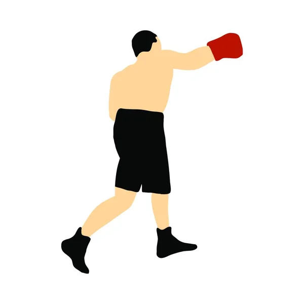 Hombre Pose Boxeo — Vector de stock