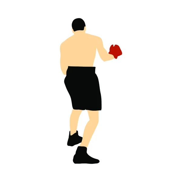 Silueta Hombre Deporte Fitness Entrenamiento Ilustración Vectorial — Archivo Imágenes Vectoriales