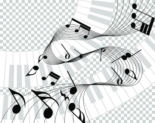 Note Musique Avec Notes Musique — Image vectorielle