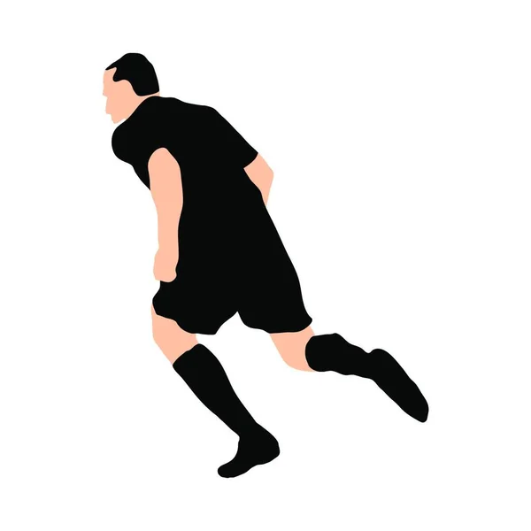 Silhouette Calcio Molto Dettagliata Illustrazione Vettoriale Eps Completamente Modificabile — Vettoriale Stock