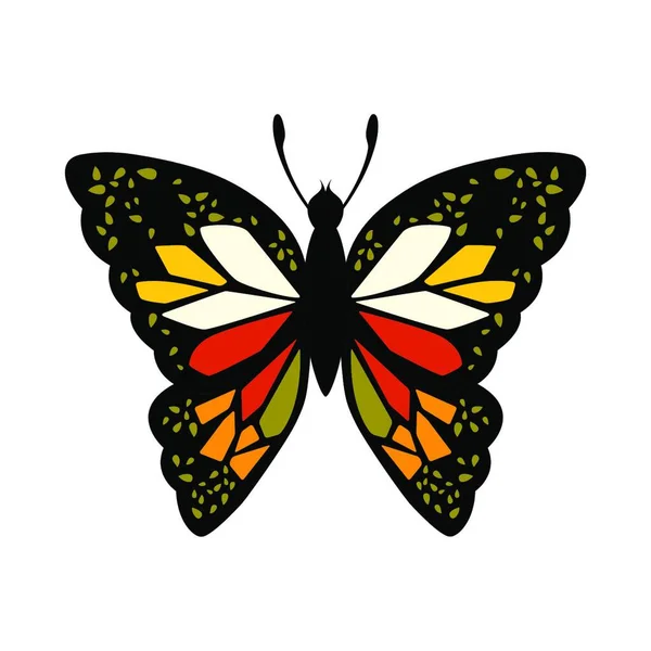 Ikona Motýla Vektorová Ilustrace — Stockový vektor